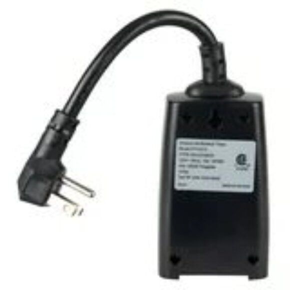 Hyper Tough Single Outlet All-Weather Timer with 3-Prong Outlet, NWT - Picture 2 of 3